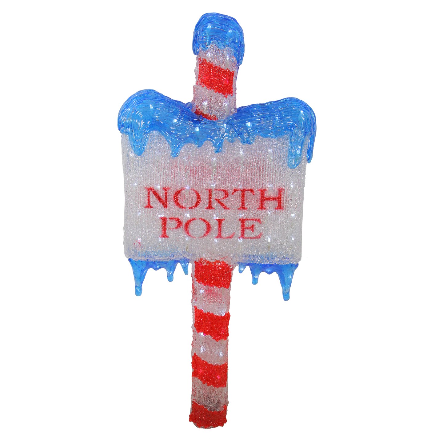 Northlight 33" LED Lighted Commercial Grade Acrylic "North Pole" Christmas Sign Display Decoration