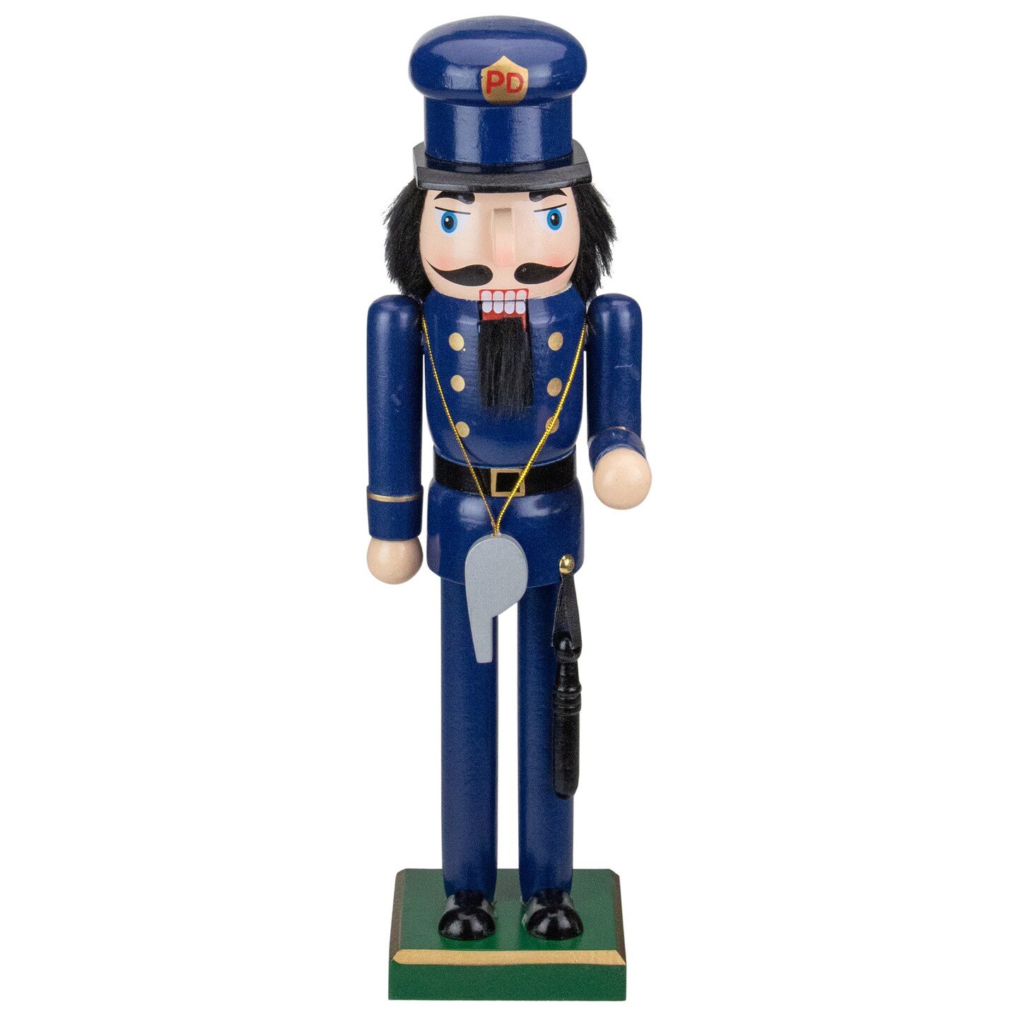 Northlight 14&#x22; Blue and Black Wooden Police Officer Christmas Nutcracker