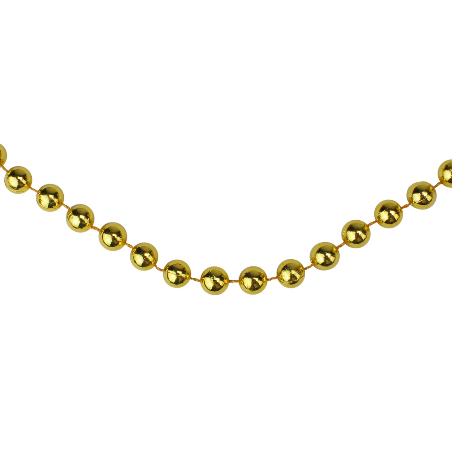 Northlight Shiny Round Beaded Commercial Christmas Garland - 33&#x27; x .25&#x22; - Gold - Unlit