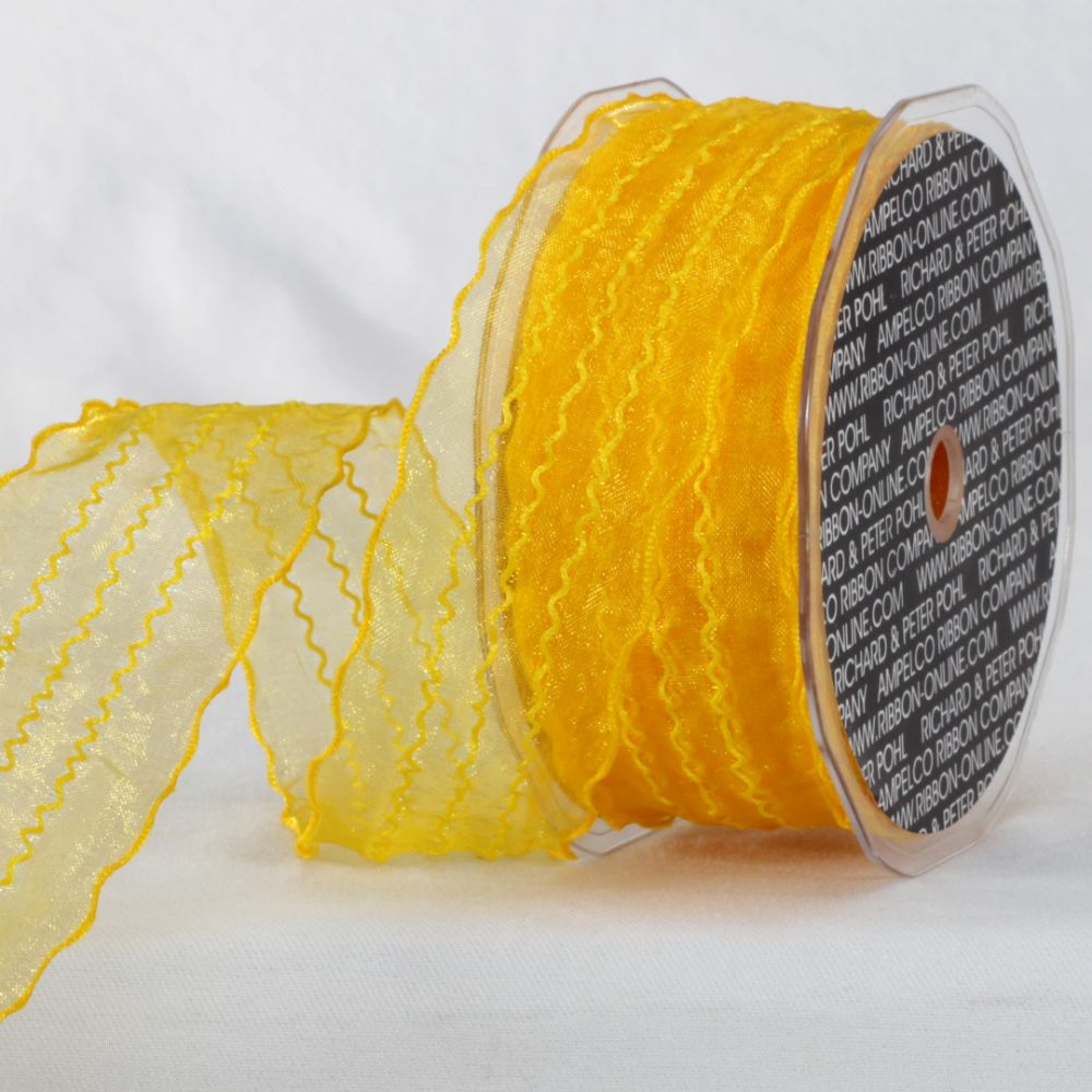 The Ribbon People Yellow Contemporary Wave Craft Ribbon 1.5" x 22 Yards