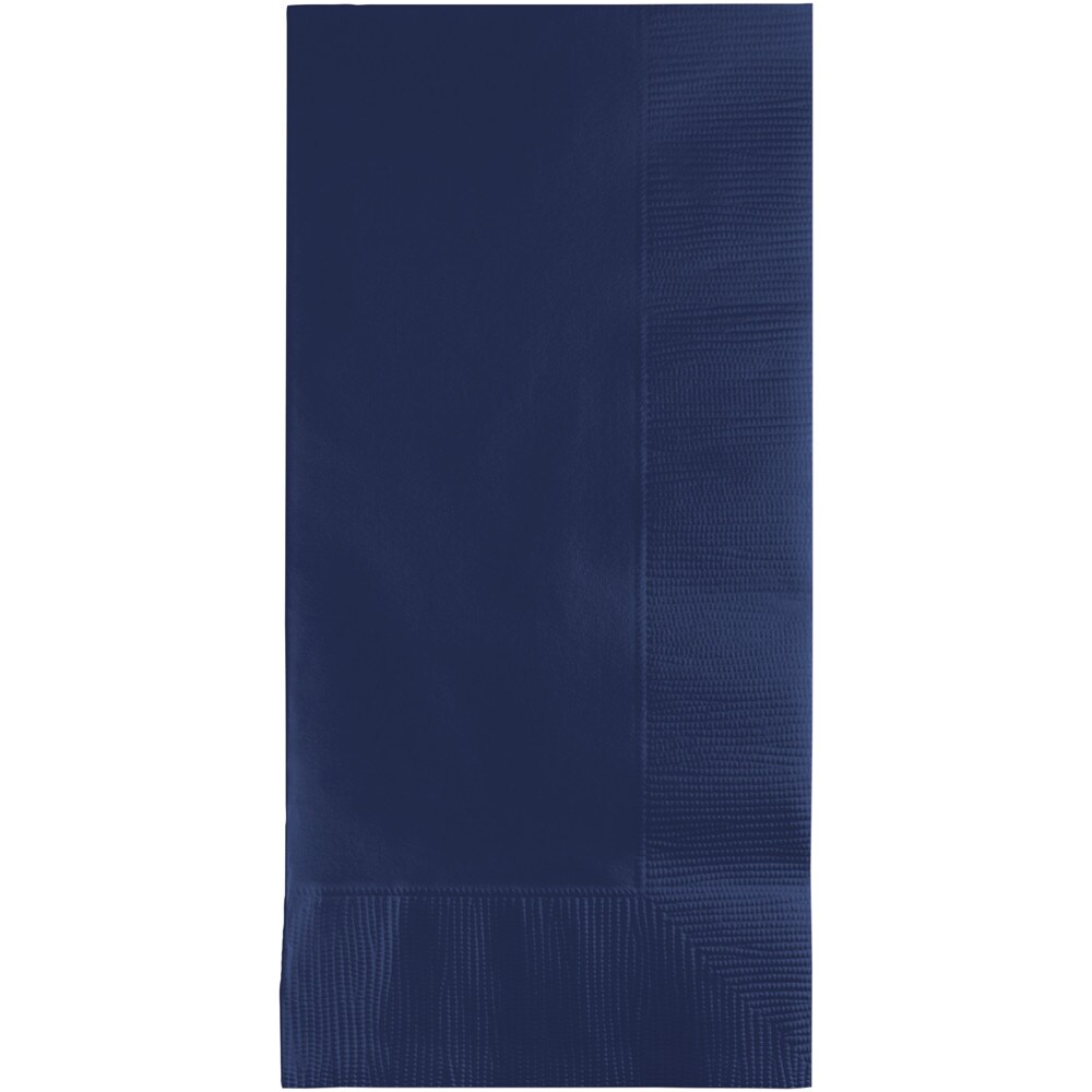 Party Central Club Pack of 600 Navy Blue Premium 2-Ply Disposable Dinner Napkins 8&#x22;