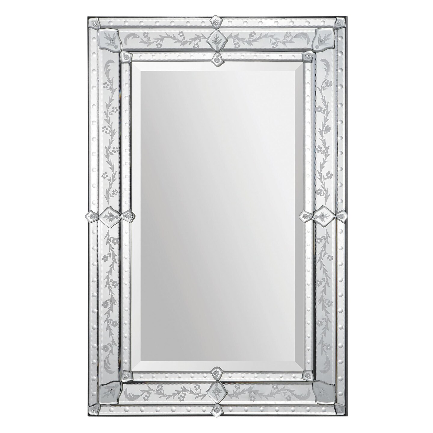 Signature Home Collection 36&#x22; Venetian Design Framed Rectangular Wall Mirror