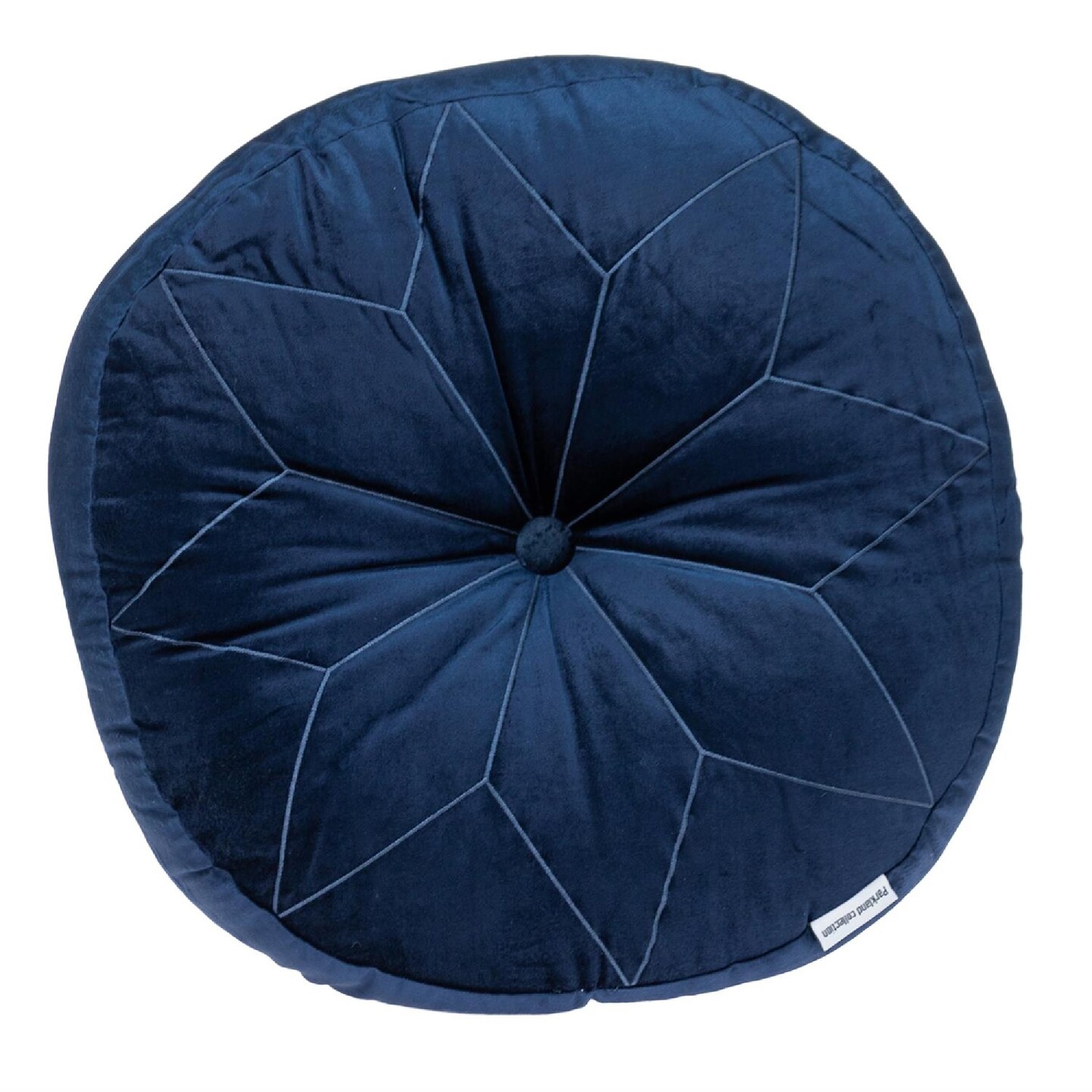 Nassau Collection 20&#x22; Navy Blue Transitional Round Floor Pillow