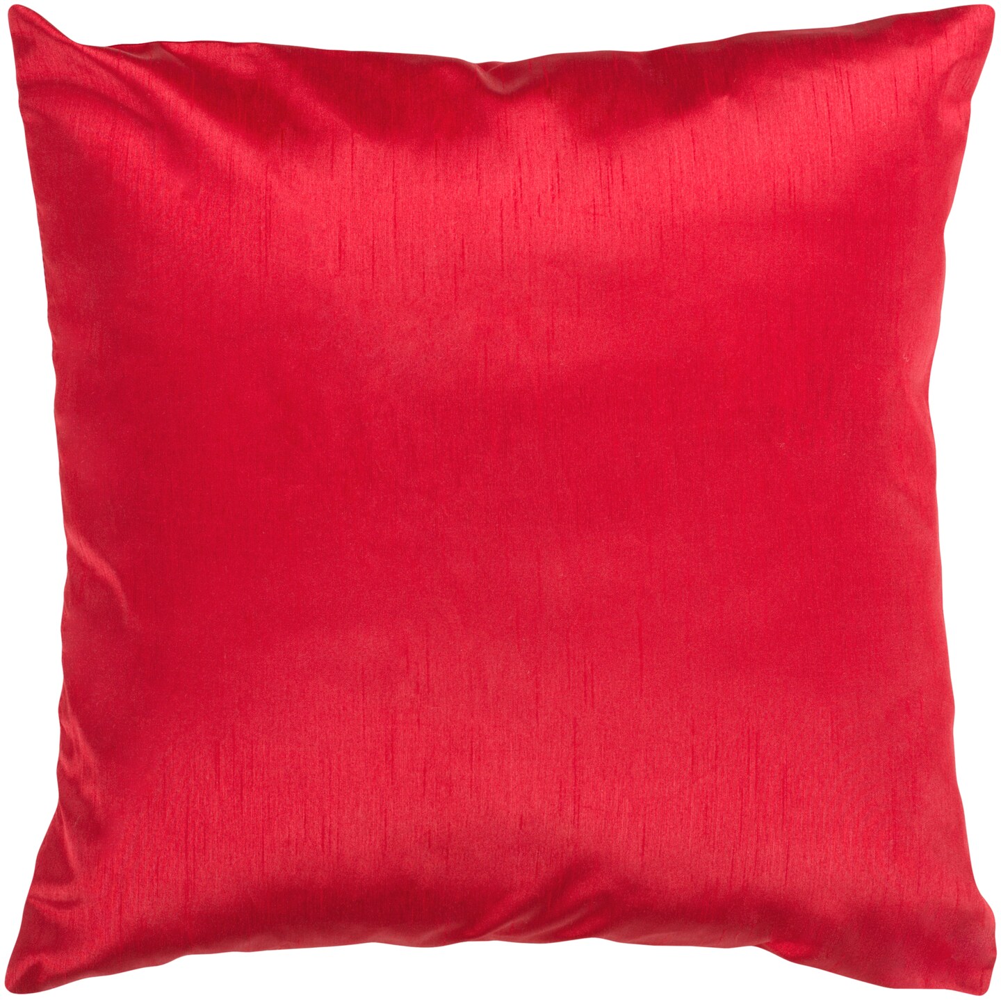 Tiwari Home 22&#x22; Venetian Red Solid Square Contemporary Throw Pillow Cover