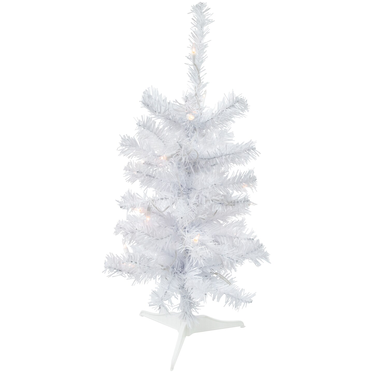 Northlight Pre-Lit Slim Woodbury White Pine Artificial Christmas Tree - 2&#x27; - Clear Lights