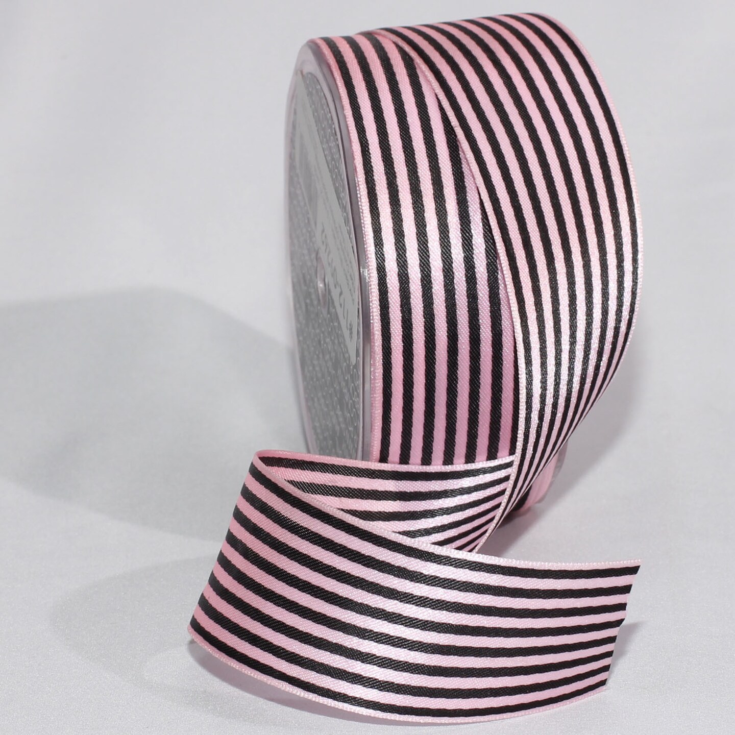 The Ribbon People Pink and Black Contemporary Striped Craft Ribbon 1.5&#x22; x 108 Yards