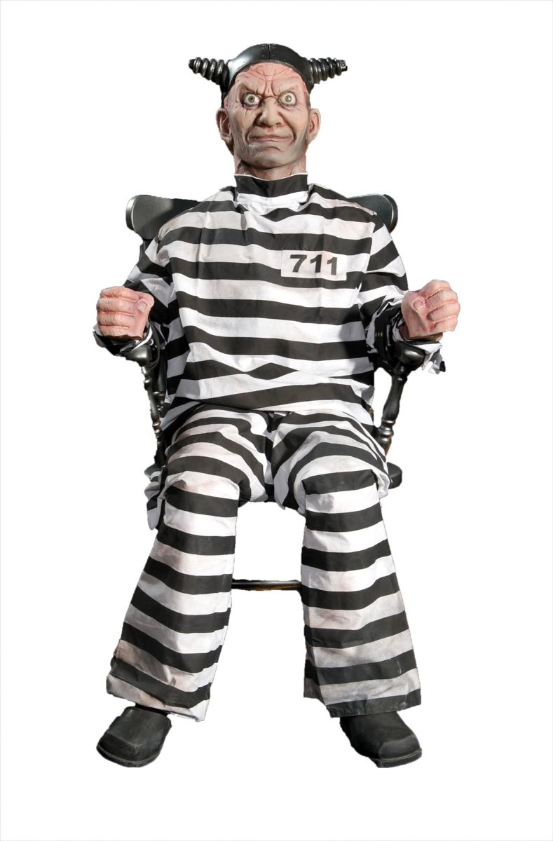 The Costume Center Black and White Prisoner Buzz Animated Halloween Prop