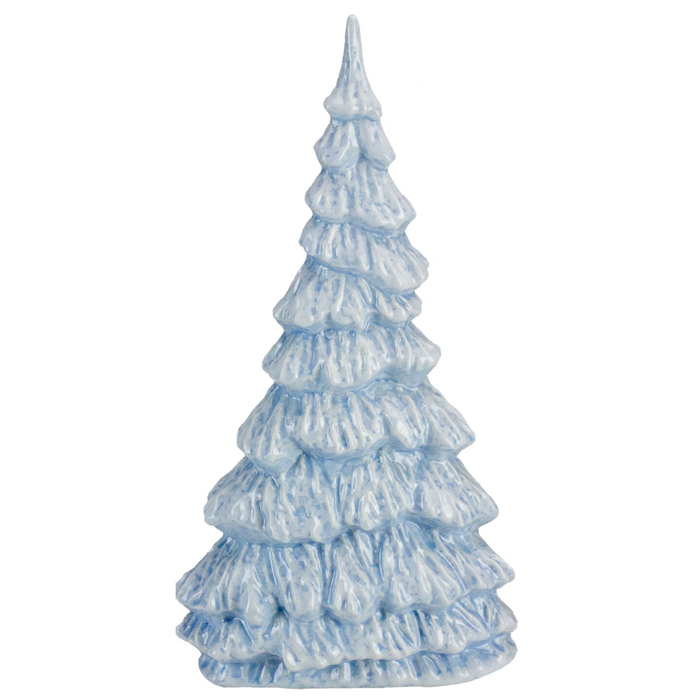 Northlight 12.5&#x22; Blue and White Textured Christmas Tree Tabletop Decor