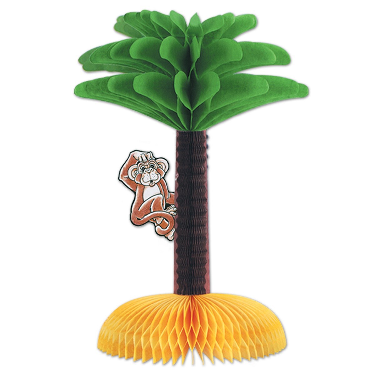 Party Central Club Pack of 12 Green and Yellow Hawaiian Luau Honeycomb Centerpiece Party Decorations 13&#x22;