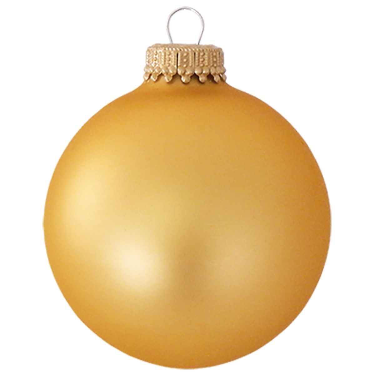 Christmas by Krebs 8ct Honey Gold Glass Christmas Ball Ornaments 2.5