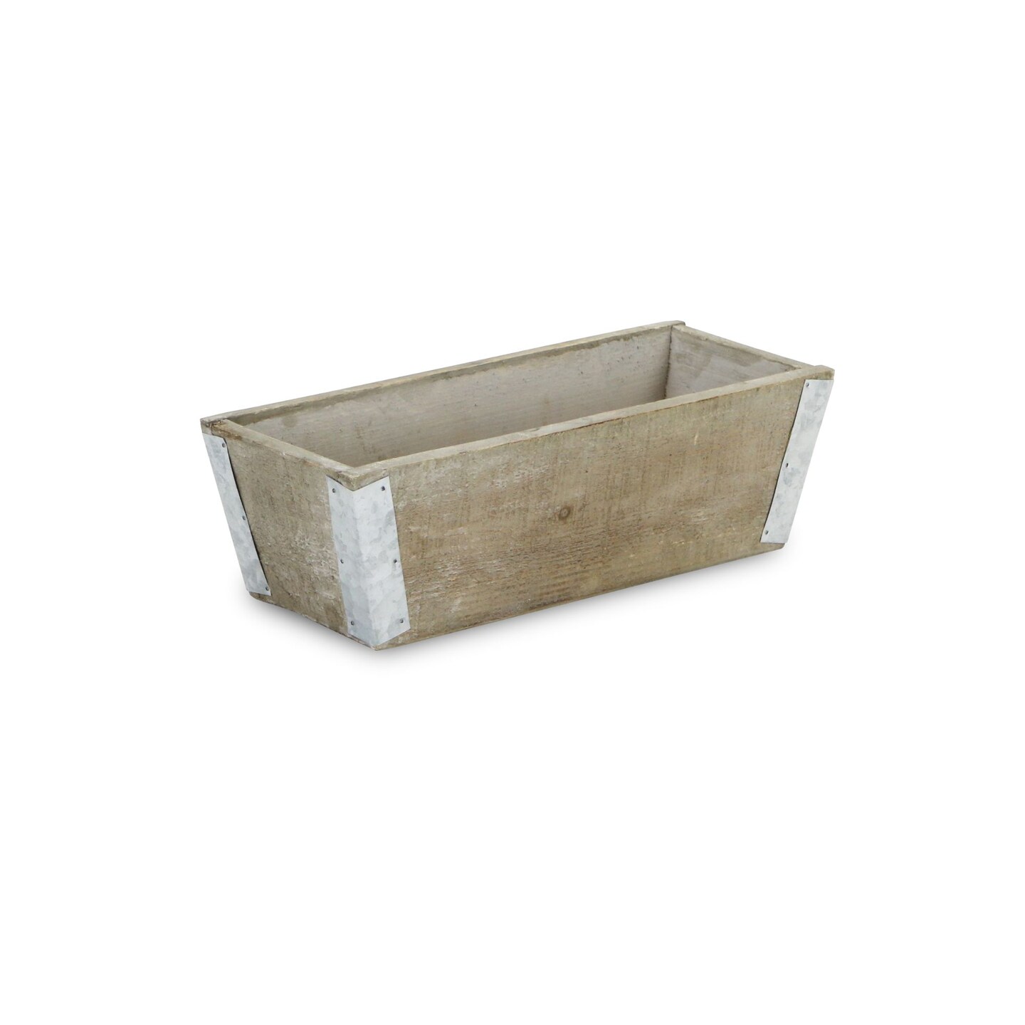 Contemporary Home Living 11.25&#x22; Brown and Gray Tapered Rectangular Planter