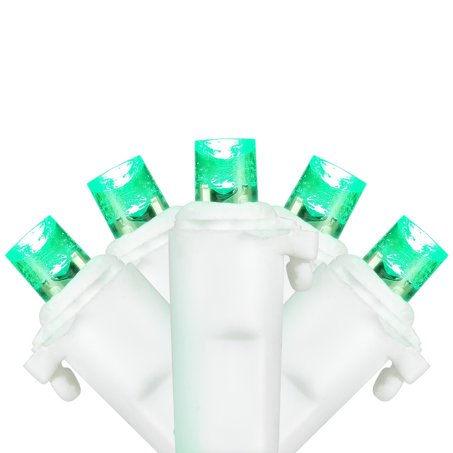 Northlight 50-Count Green LED Wide Angle Christmas Lights, 16.25 ft White Wire