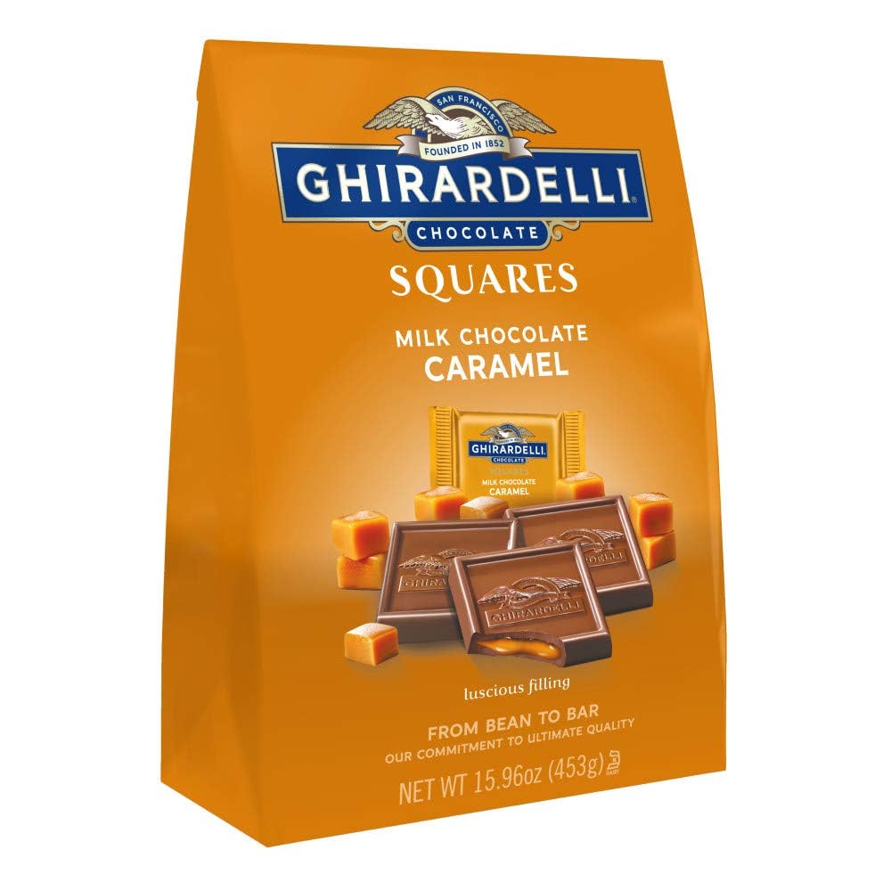 Chocolate Caramel Milk Chocolate Squares Bar, 4.8 OZ Bar (Case of 10)