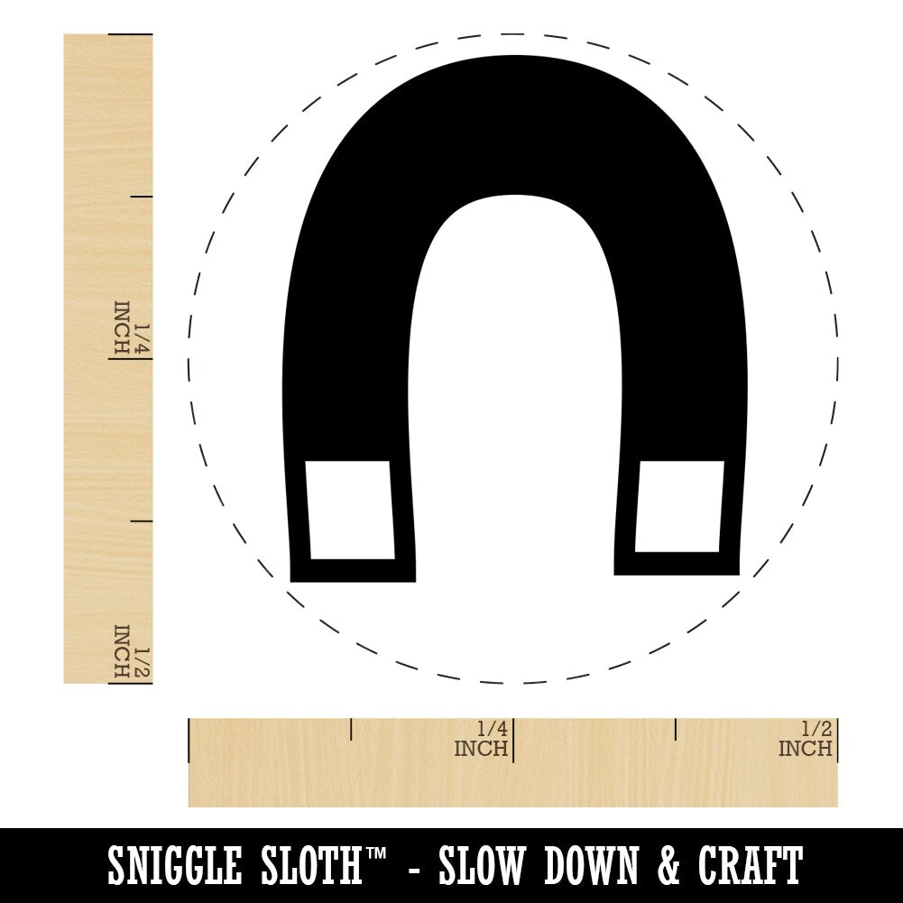 Horseshoe Magnet Self-Inking Rubber Stamp for Stamping Crafting Planners