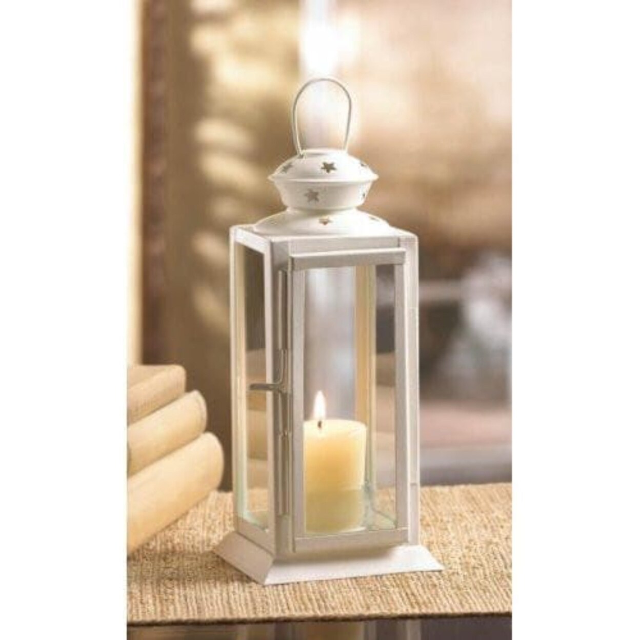 Gallery Of Light White Colonial Rectangle Lantern