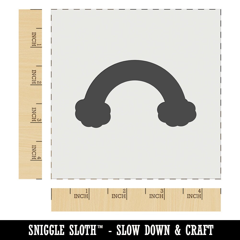 Rainbow with Clouds Solid Wall Cookie DIY Craft Reusable Stencil