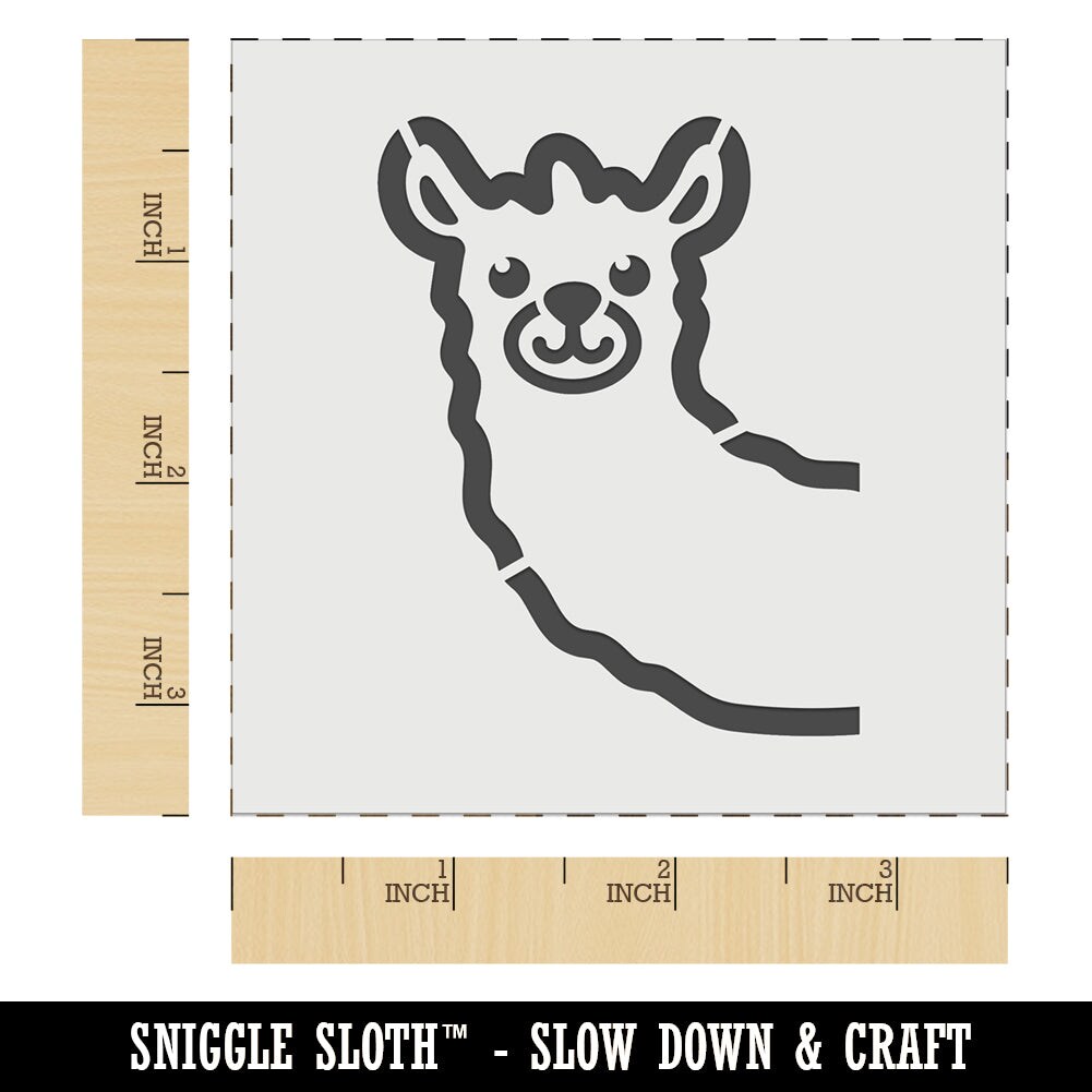 Peeking Llama Wall Cookie DIY Craft Reusable Stencil