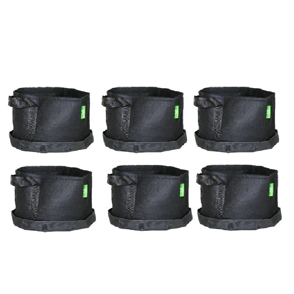 Touch Of ECO Eco-Friendly Grow Bag Garden Planters with Saucer -2, 8, or 30 Gallon (6 Pack)