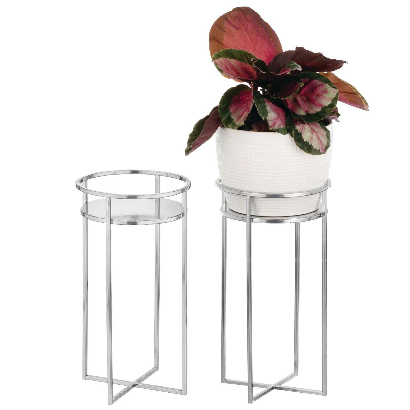 mDesign Metal Mid Century Modern Indoor/Outdoor Plant Stands Michaels