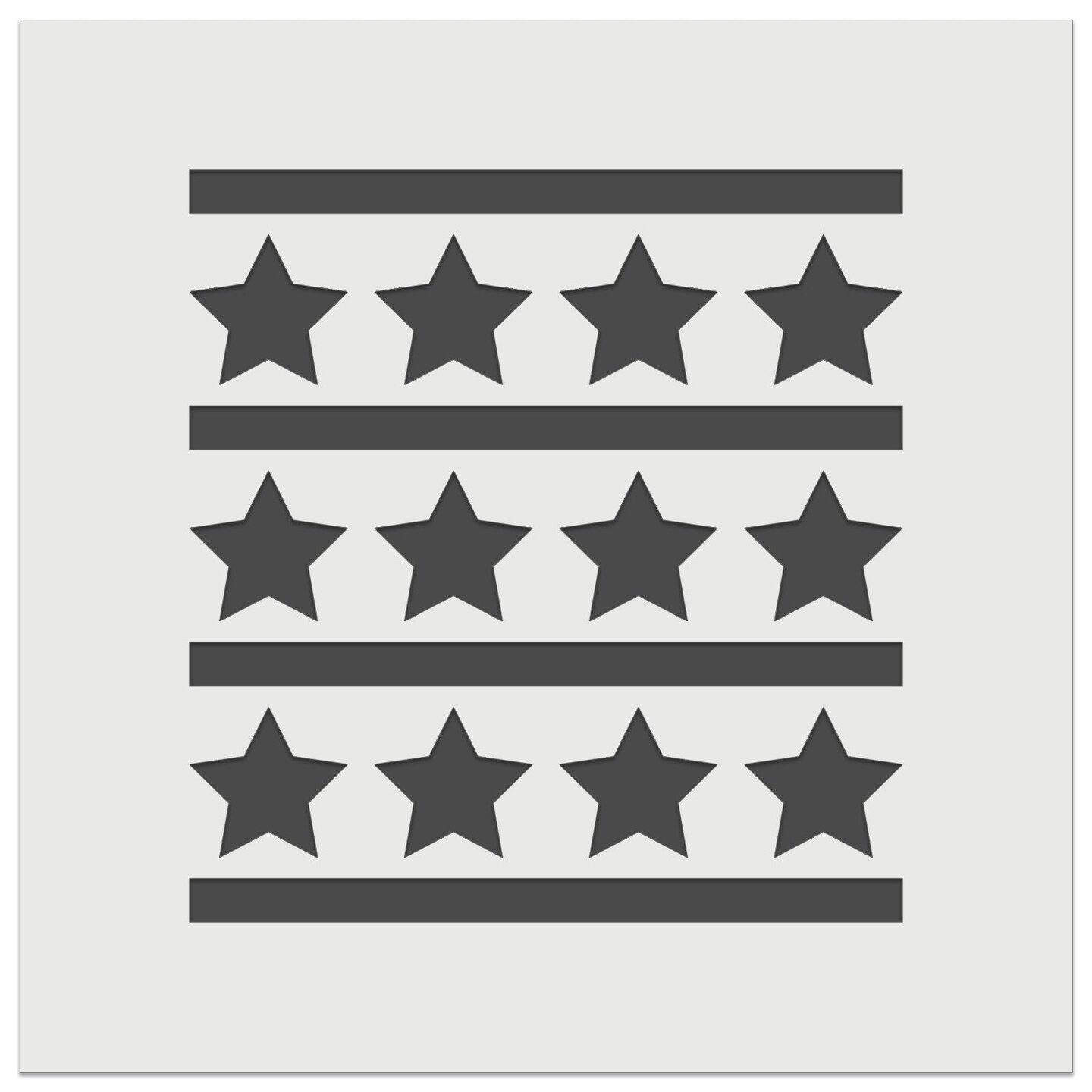 Stars and Stripes Pattern USA Patriotic Wall Cookie DIY Craft Reusable Stencil