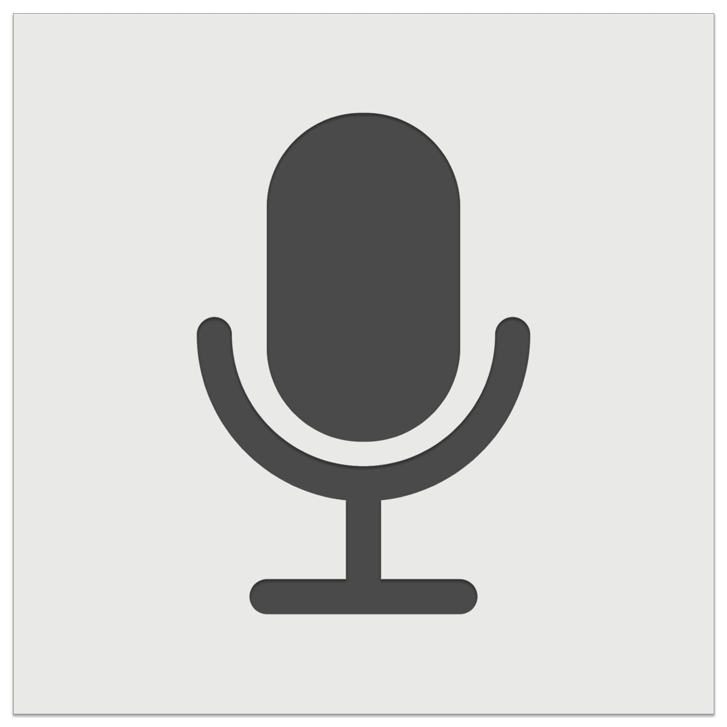 Podcast Broadcast Microphone Wall Cookie DIY Craft Reusable Stencil