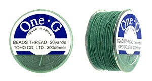Toho One-G Thread, Mint Green, 50 yards (1 Spool)