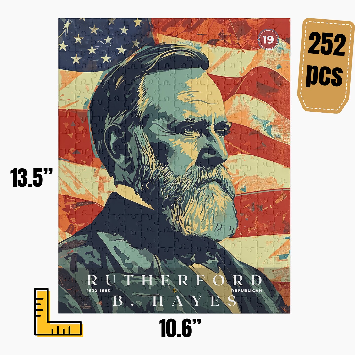 Rutherford B. Hayes Jigsaw Puzzle, Family Game, Holiday Gift | S5 product 3