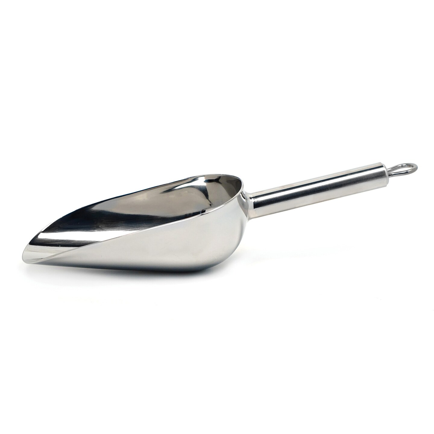 Contemporary Home Living Stainless Steel Large Measuring Scoop - 10&#x22;