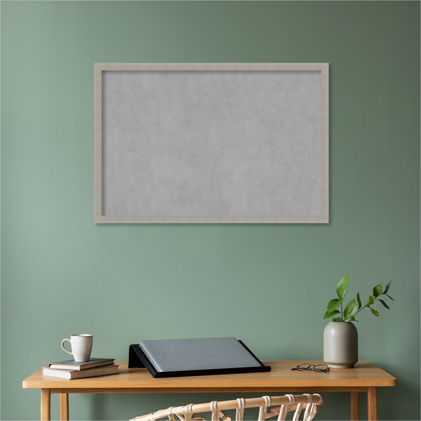 Woodgrain Stripe Wood Framed Magnetic Board