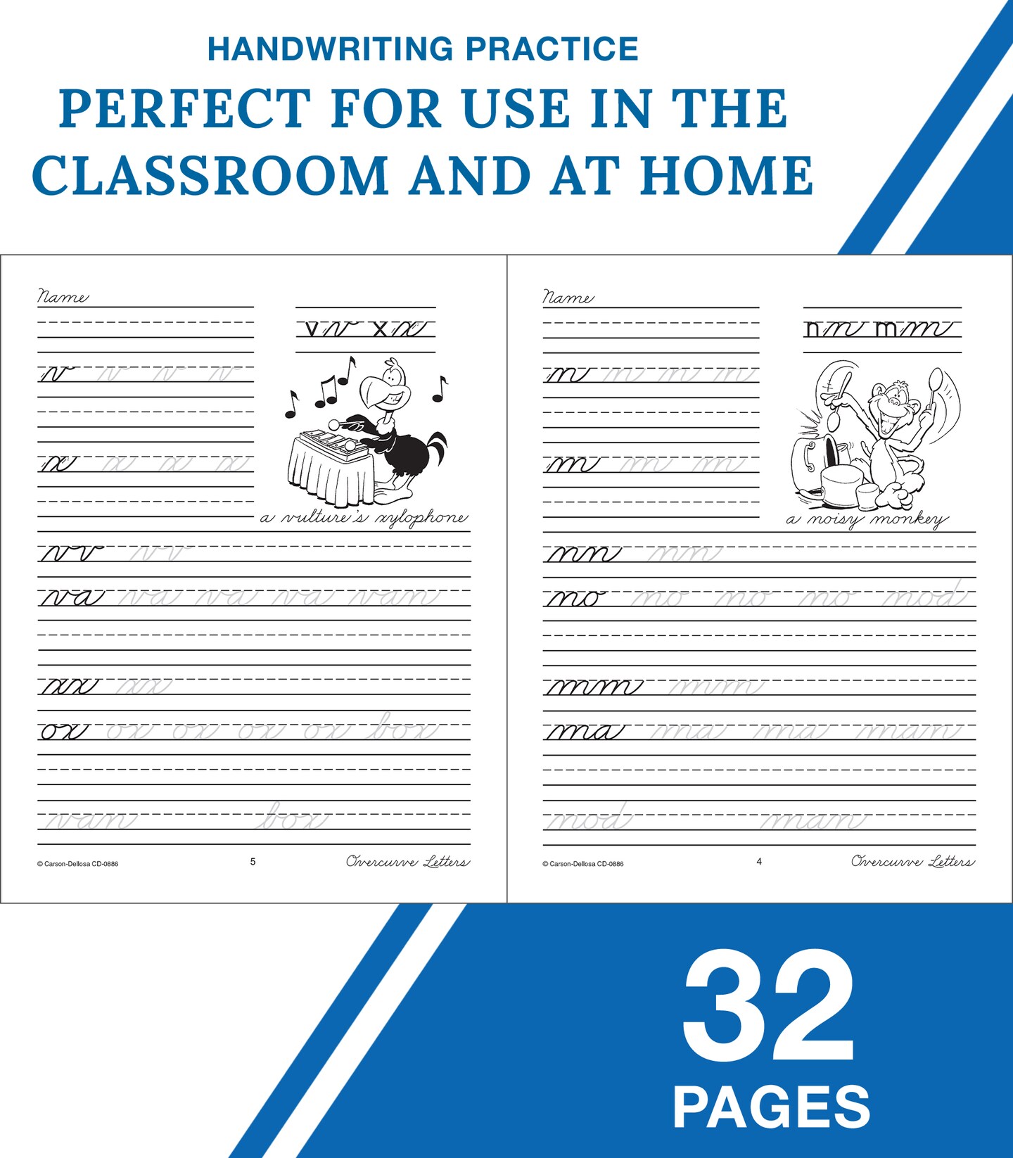 Carson Dellosa Beginning Cursive Handwriting Workbook for Kids Ages 7+, Letters, Numbers, and Sight Words Handwriting Practice, Grades 2-5 Cursive Handwriting Workbook, (Traditional Handwriting)