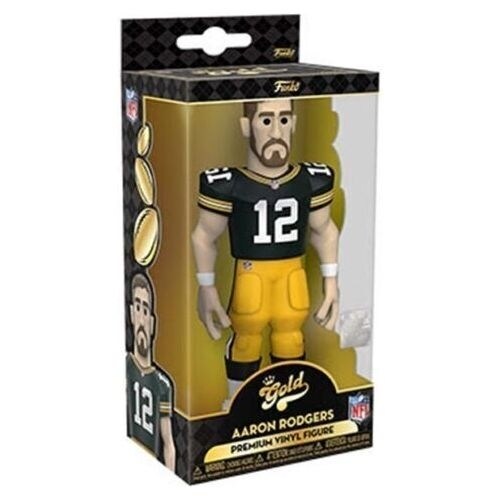 Aaron Rodgers Funko Premium Vinyl Figure Gold 5 Inch Nfl Collectible Toy