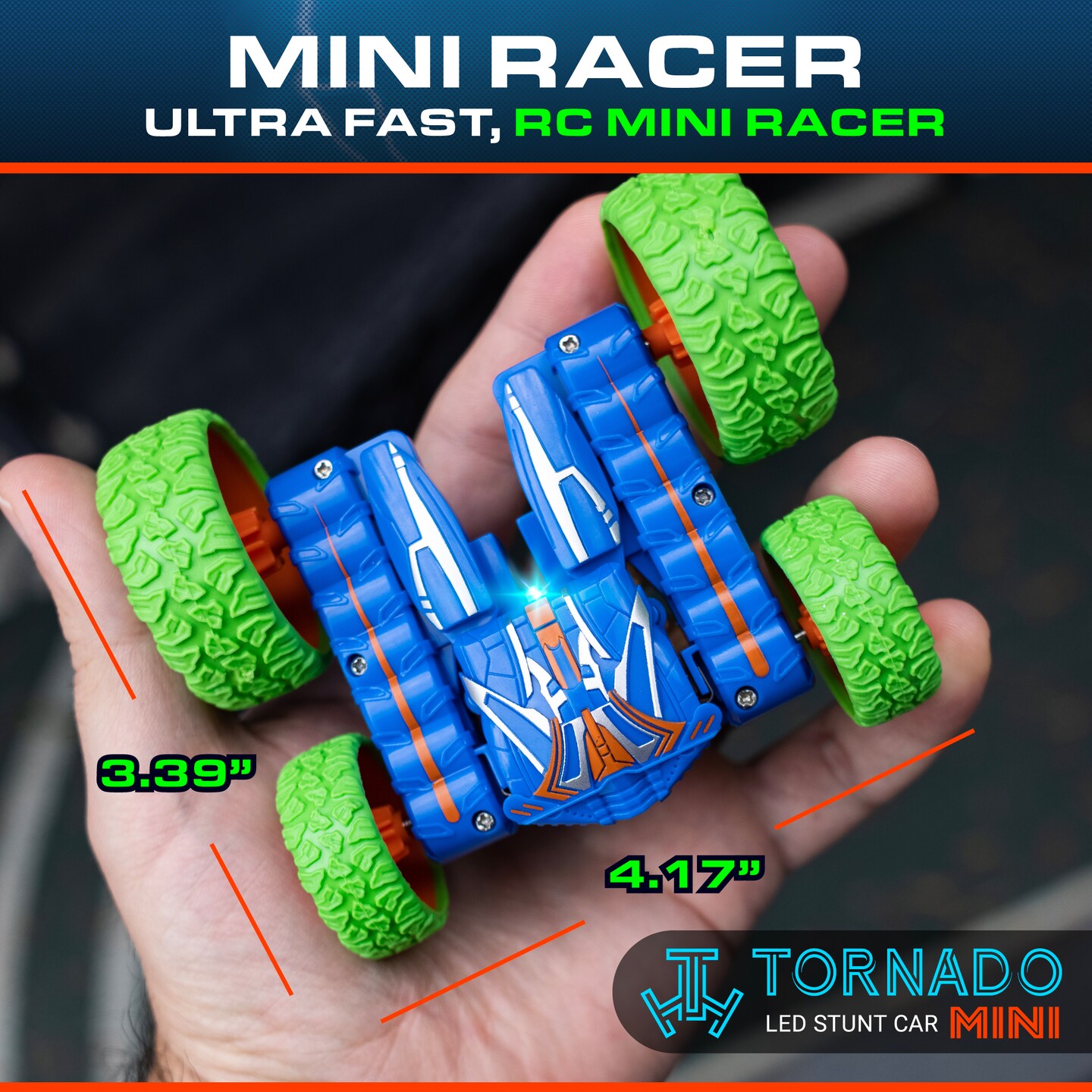 Force1 Mini Tornado LED Remote Control Car for Kids