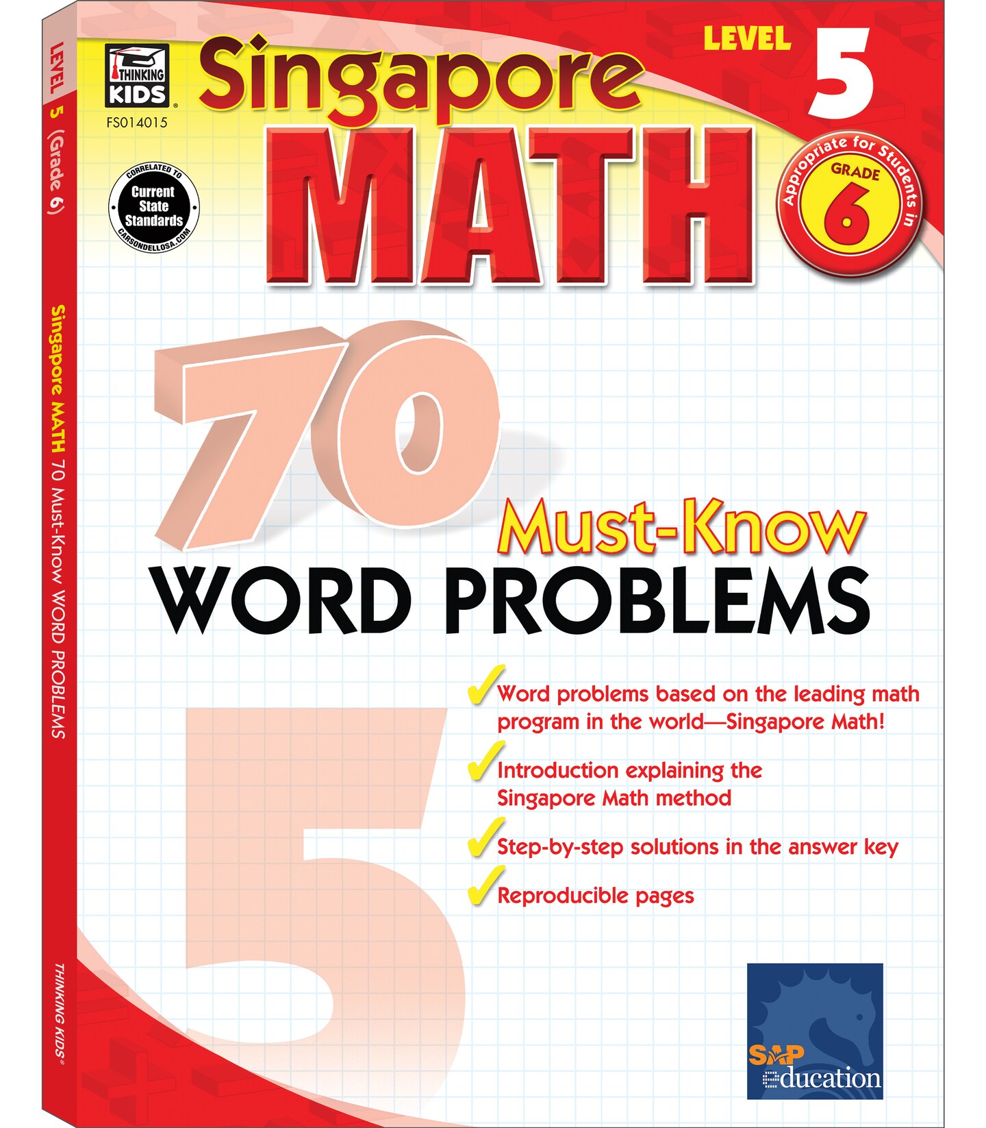 Singapore Math &#x2013; 70 Must-Know Word Problems Workbook for 6th Grade Math, Paperback, Ages 11&#x2013;12 with Answer Key