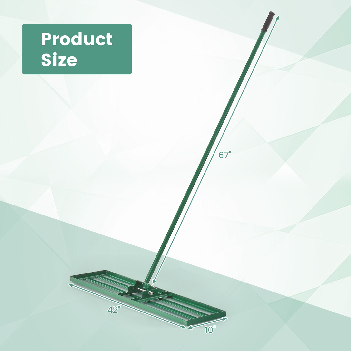 42 inches Lawn Leveling Rake with Ergonomic Handle