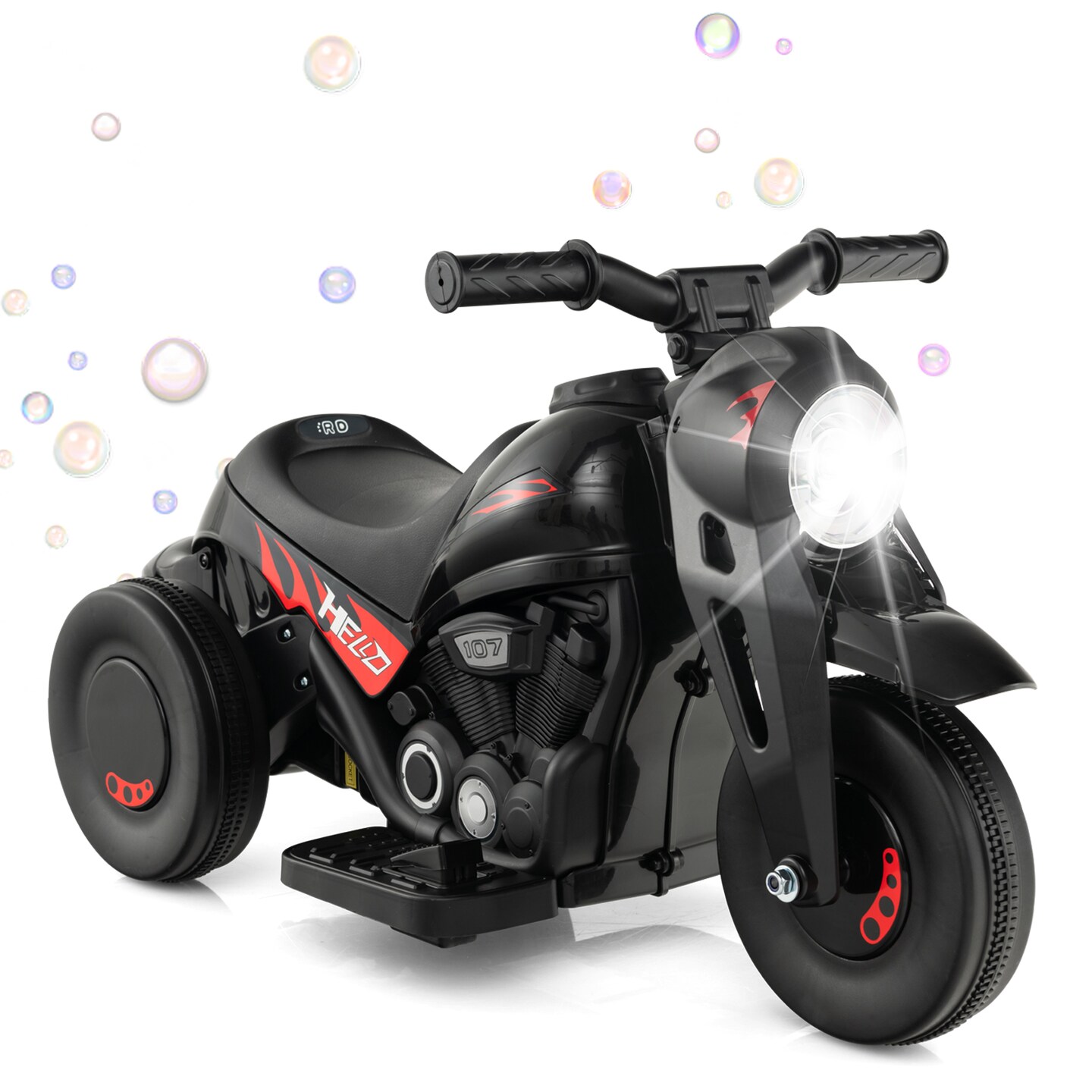 6v Kids Electric Ride On Motorcycle With Bubble Maker And Music