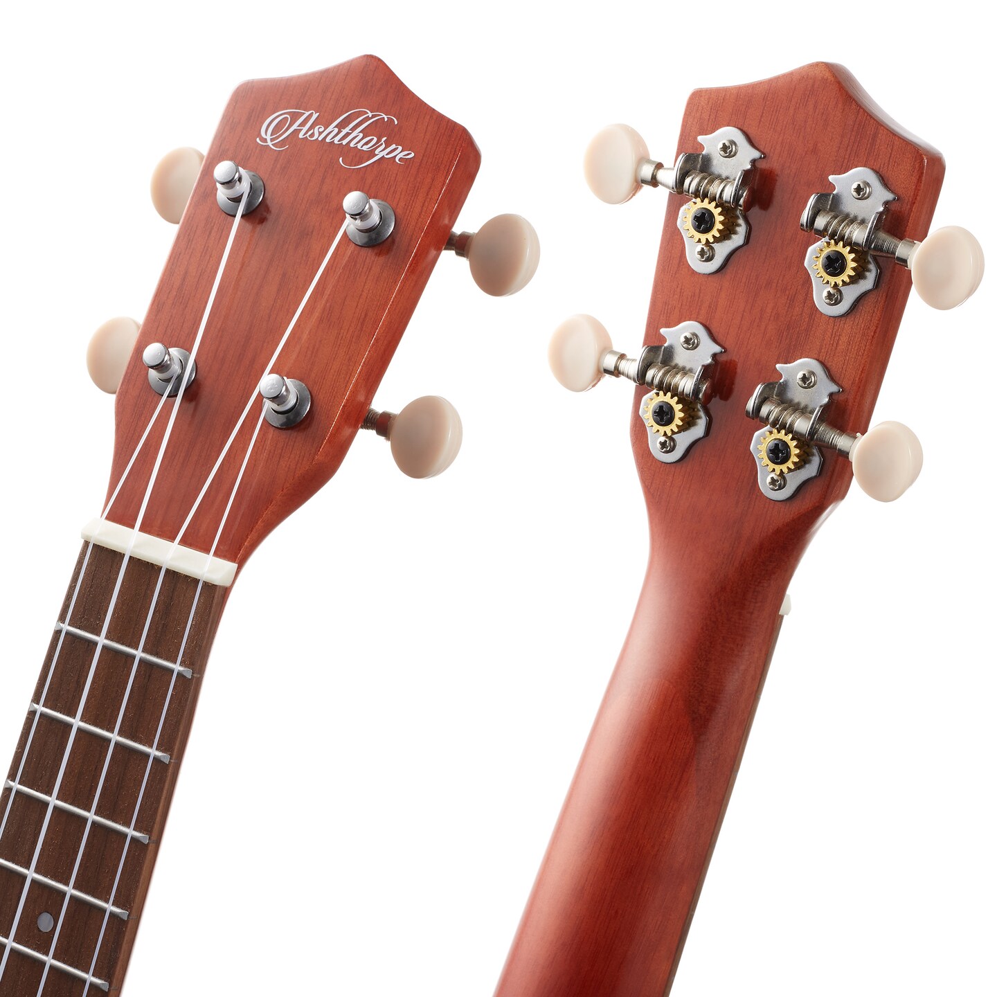 Ashthorpe Soprano Ukulele for Beginners, 21-inch 4 String Uke Starter Bundle Kit for Kids with Gig Bag, Cloth, and Picks
