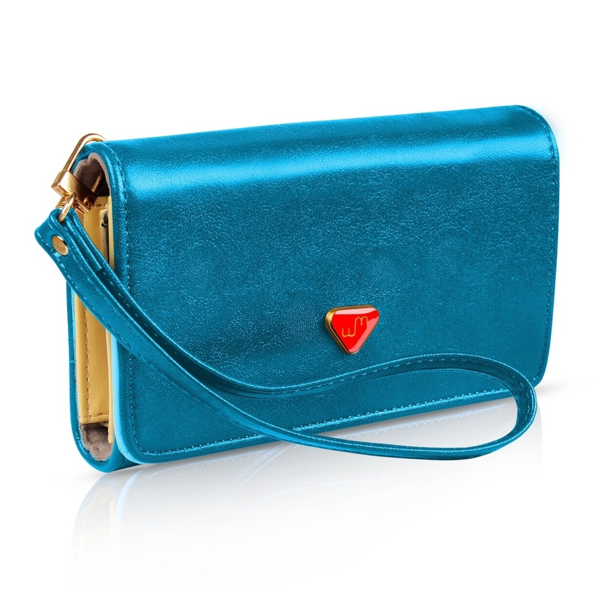 Women Wristlet Wallet Pu Leather Lady Purse Credit Card Holder 4 Card Slots 3 Money Pouches 1 Coin Pocket