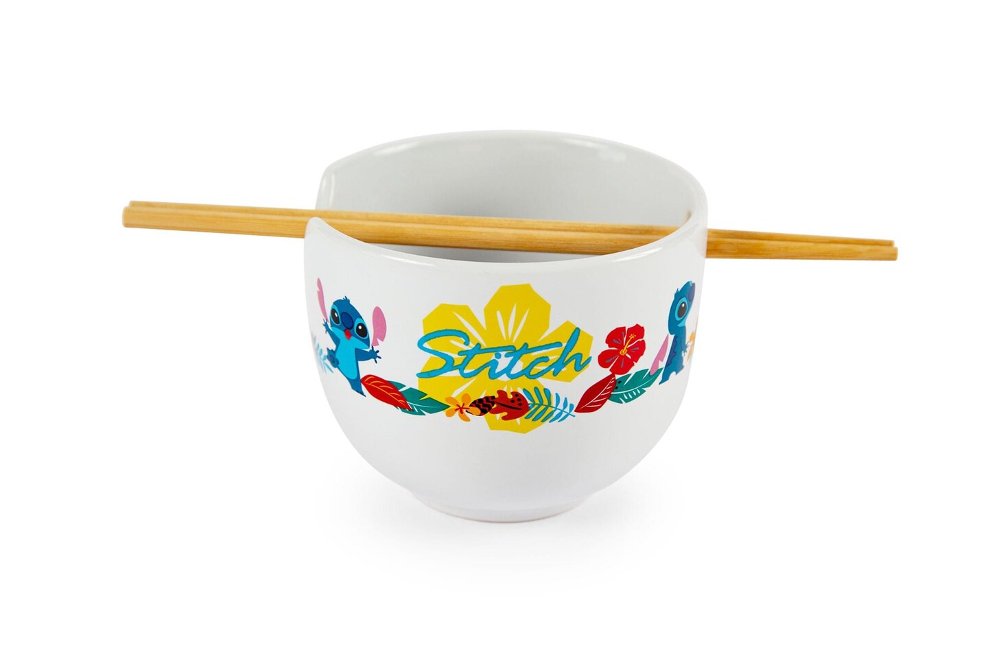 Disney Lilo &#x26; Stitch Japanese Dinnerware Set | 16-Ounce Ramen Bowl, Chopsticks