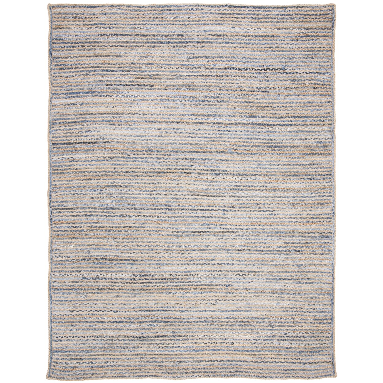 Safavieh Cape Cod Cap250A Handwoven Natural / Blue Rug Area Rug Carpet Shag
