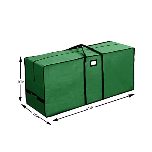 Christmas Tree Storage Bag, Waterproof Christmas Tree Storage, Fits Up to 7.5 ft Tall Artificial Disassembled Trees, Extra Large Heavy Duty Storage Container with Handles&#xA0;(Green, 47&#x22;x15&#x22;x20)