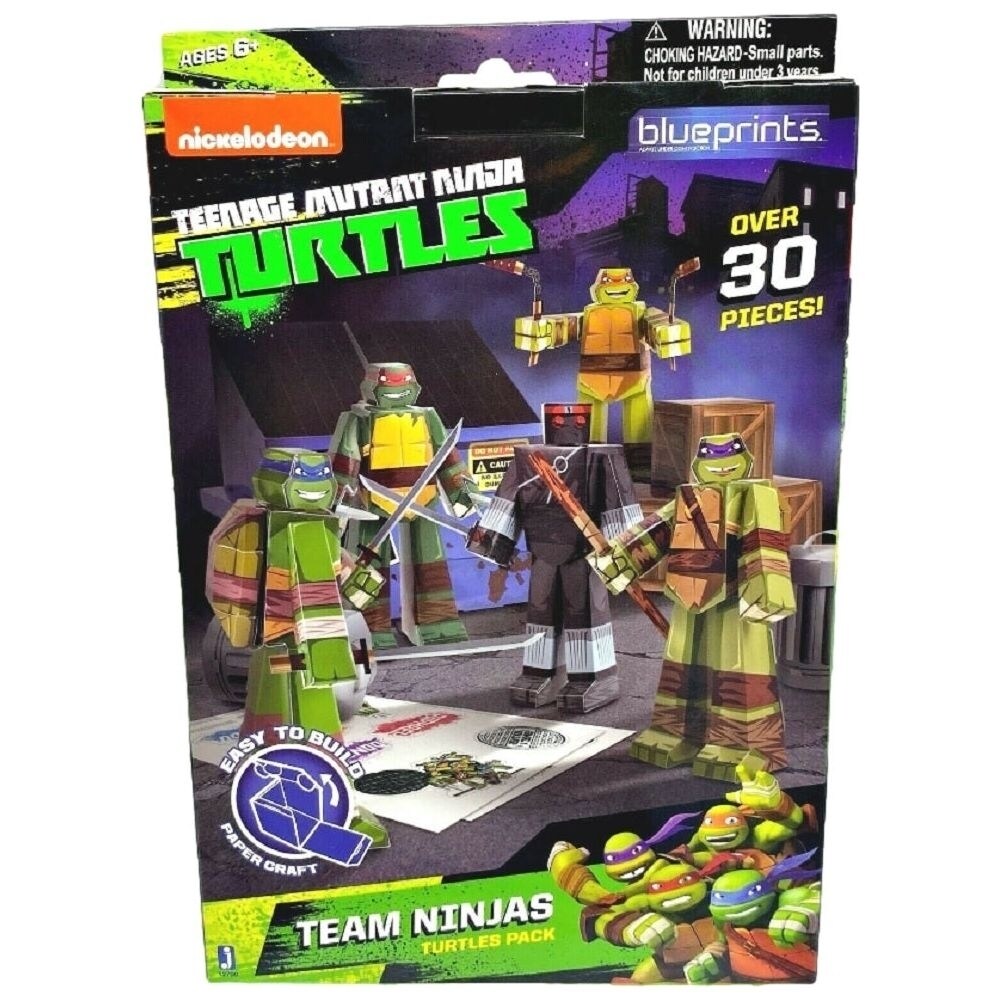 Teenage Mutant Ninja Turtles Tmnt Blueprints 30 Piece Papercraft Set