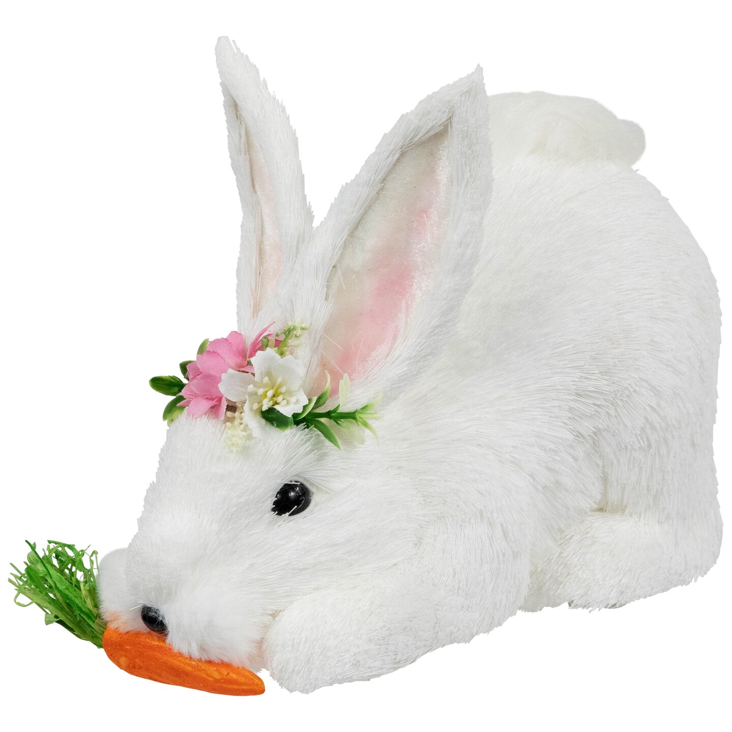 Northlight Easter Rabbit with Carrot Figurine - 9.25&#x22; - White