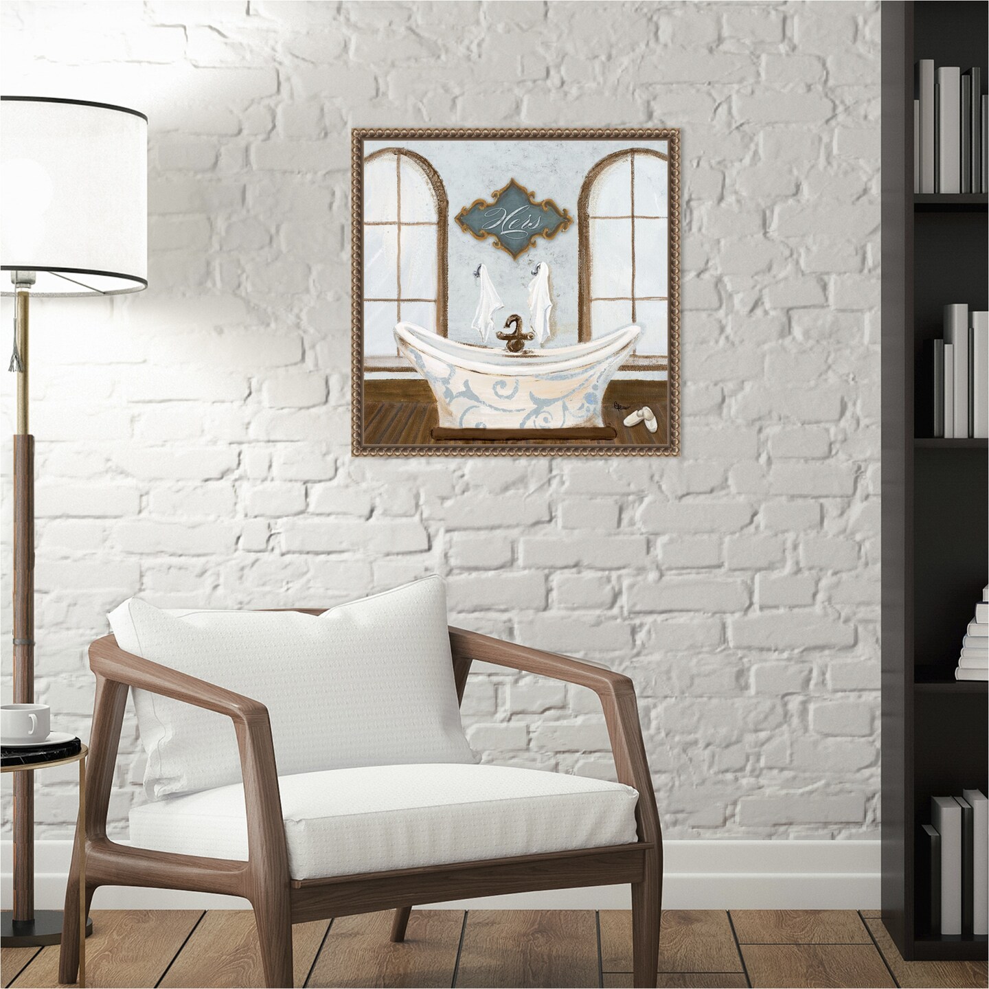 Villa Bath I by Gina Ritter Framed Canvas Wall Art