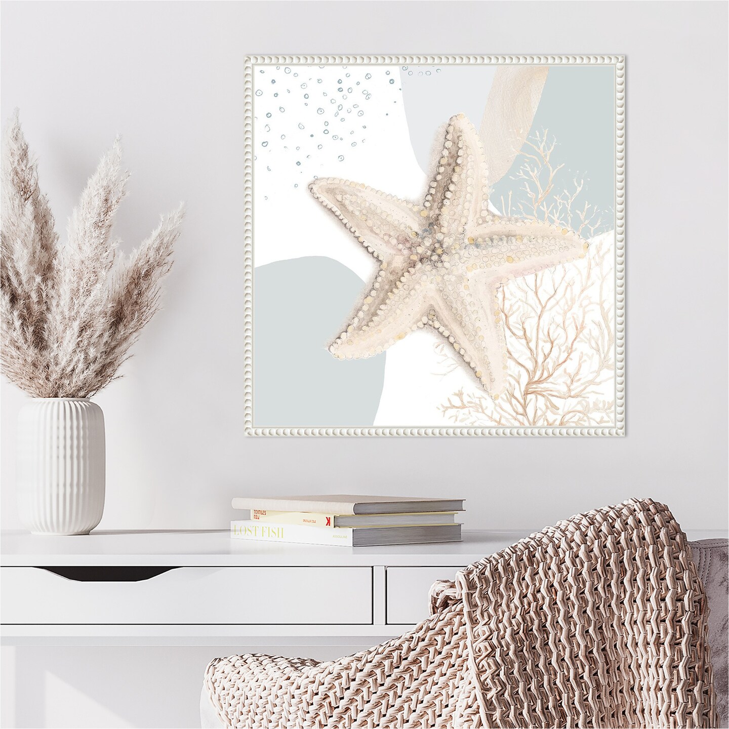 Ocean Oasis Bubbles Starfish by Patricia Pinto Framed Canvas Wall Art