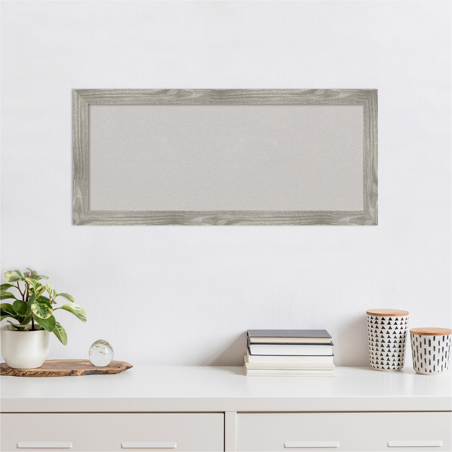 Dove Greywash Square Framed Corkboard, Grey Cork