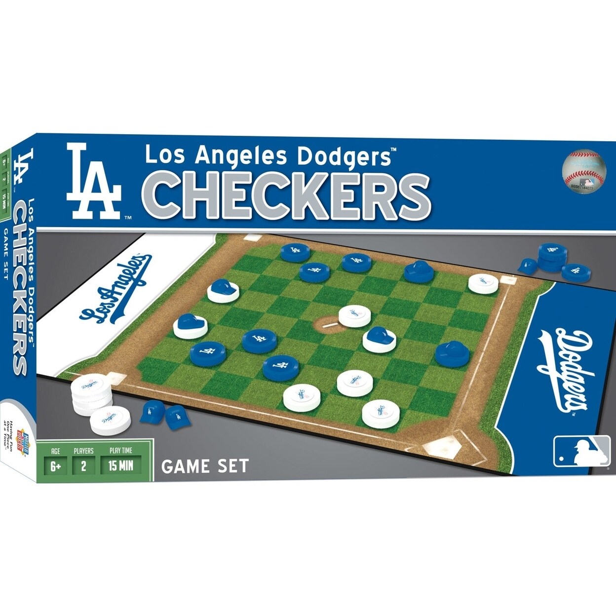 MasterPieces Los Angeles Dodgers Checkers Board Game