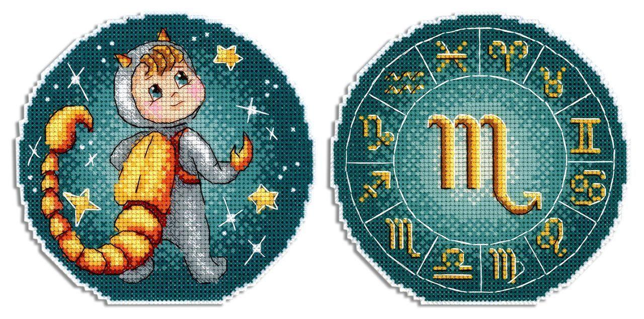 Zodiac Signs. Scorpio SR-701 Plastic Canvas Counted Cross Stitch Kit