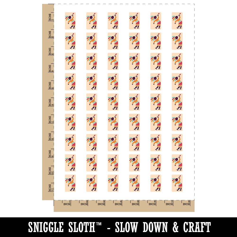 Southwestern Style Tribal Kokopelli Fertility God Temporary Tattoo Water Resistant Body Art Set Collection (1 Sheet)