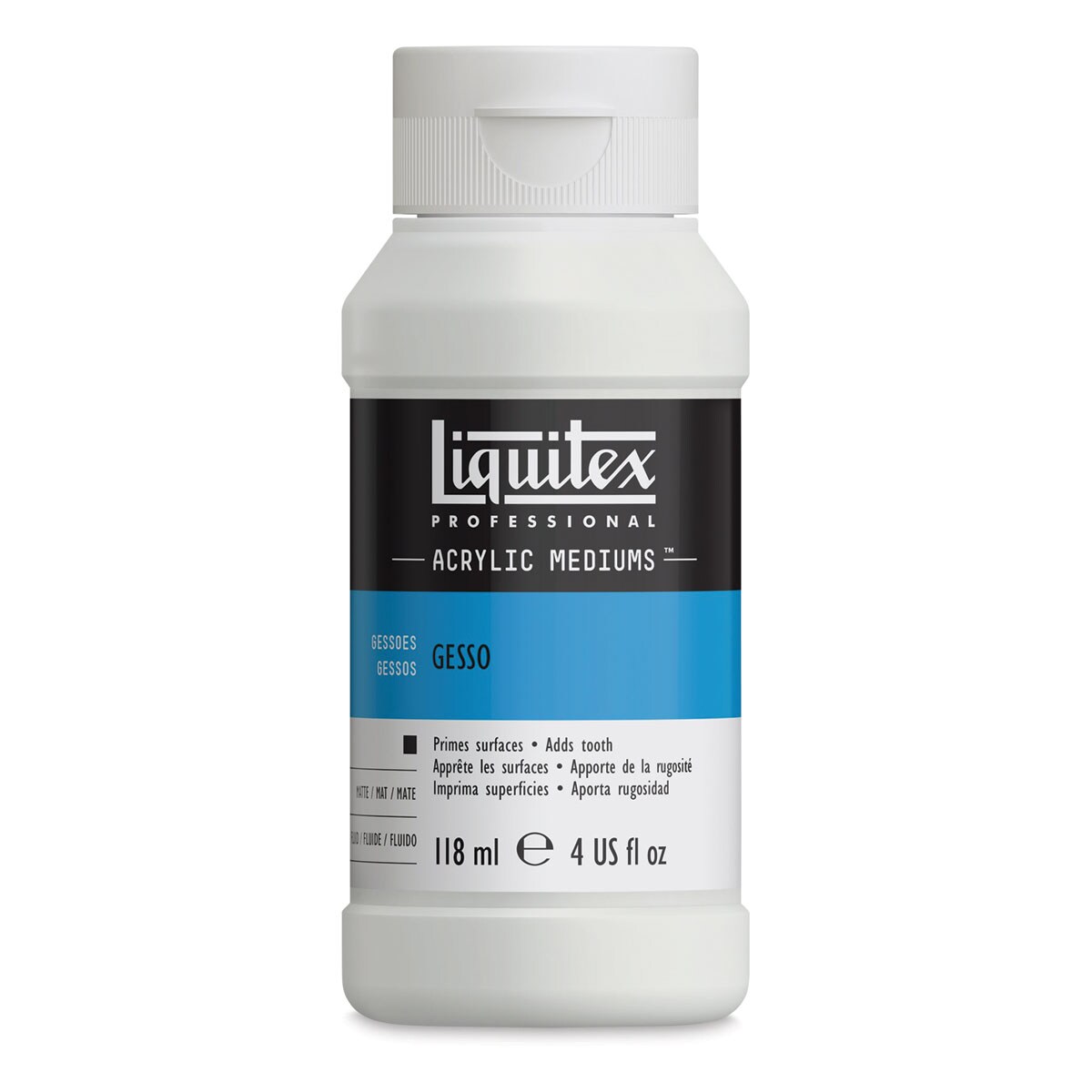 Liquitex Acrylic Gesso - White, 4 oz bottle