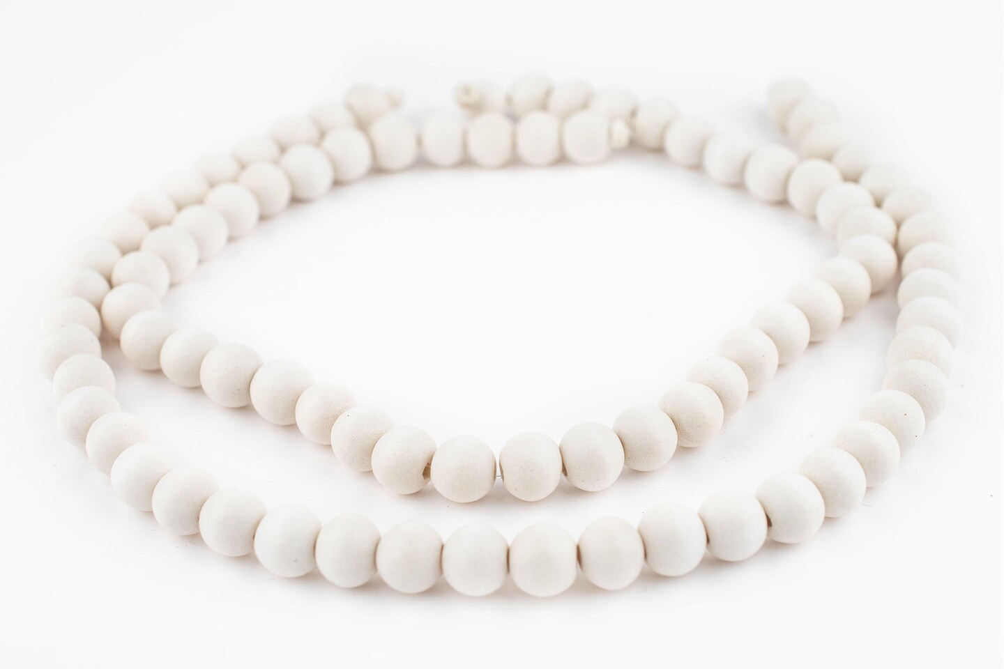 The Bead Chest Natural 10mm Wooden Beads in White for Jewelry Making &#x2013; Round Loose Wood Spacer Beads I Approximately 40 Beads